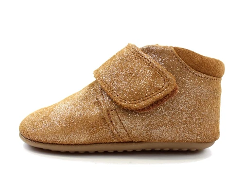 Pom Pom hjemmesko camel glitter